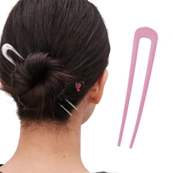 Accesoriu de par modern Japonez pentru cocuri din metal JPN00FF Pink